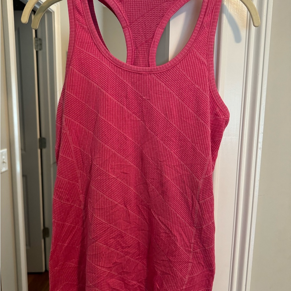 Lululemon sz8 pink “run for me” tank top